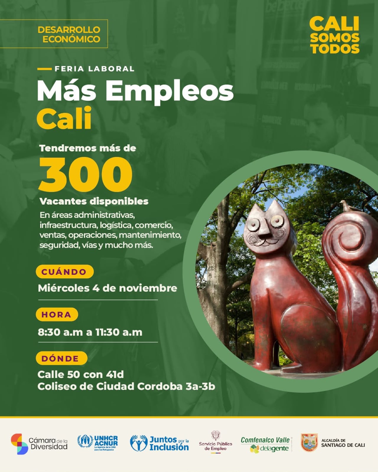 Las personas interesadas en participar deberán llevar su hoja de vida actualizada y varias copias impresas.