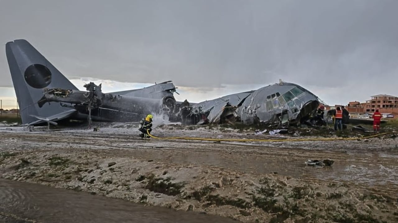 Avión accidentado en Bolivia.