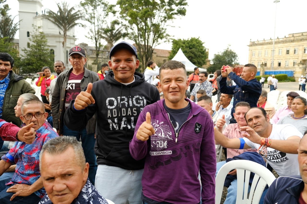 Habitantes de calle hicieron la novena navideña en la Casa de Nariño.