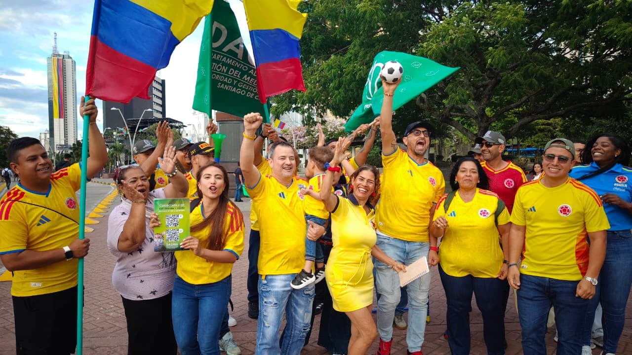 Aficionados de la Selección Colombia en Cali previo a partido contra el Congo.