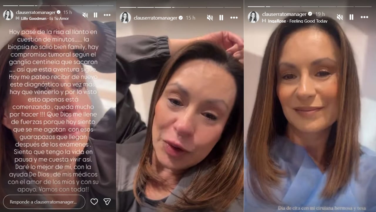 La representante artística Claudia Serrato, reconocida por manejar la carrera de Lina Tejeiro y otros artistas colombianos, informó que los resultados de una reciente biopsia evidenciaron compromiso tumoral en un ganglio