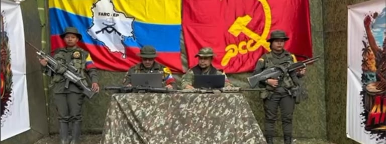 Alias Marlon y Ñeque, cabecillas de las disidencias de las Farc.