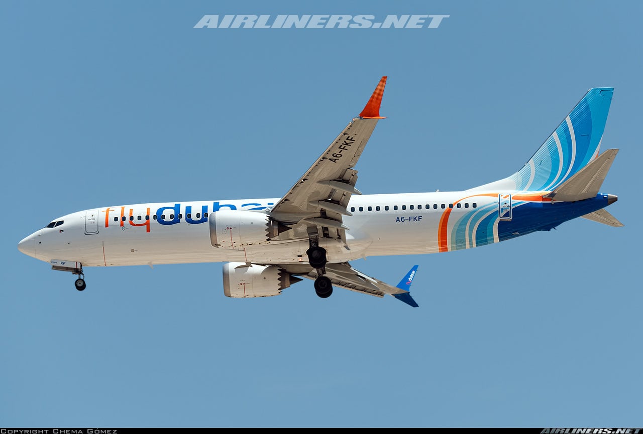 Imagen de una aeronave de FlyDubai.