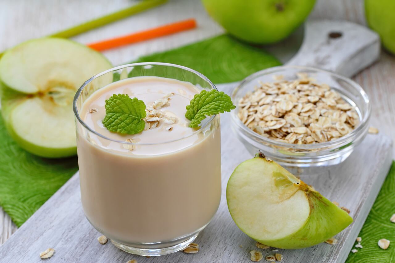 Batido de avena y manzana