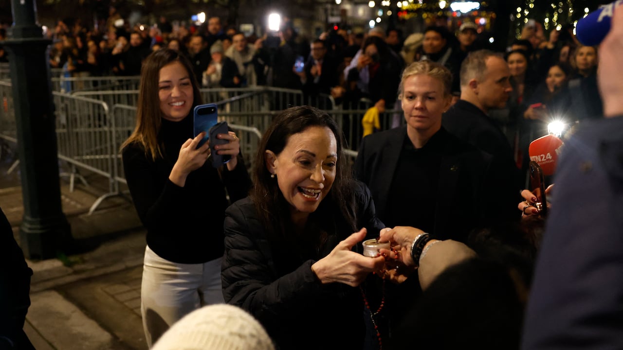María Corina Machado llega a Oslo