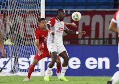 Hugo Rodallega en el partido contra América por la fecha 18 de la Liga Betplay