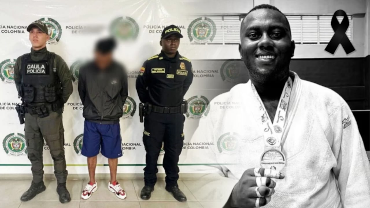 Este sujeto sería el presunto homicida del deportista (derecha).