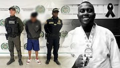 Este sujeto sería el presunto homicida del deportista (derecha).