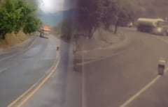 El artefacto, pintado con los colores de la bandera nacional, obligó a las autoridades a restringir el paso.