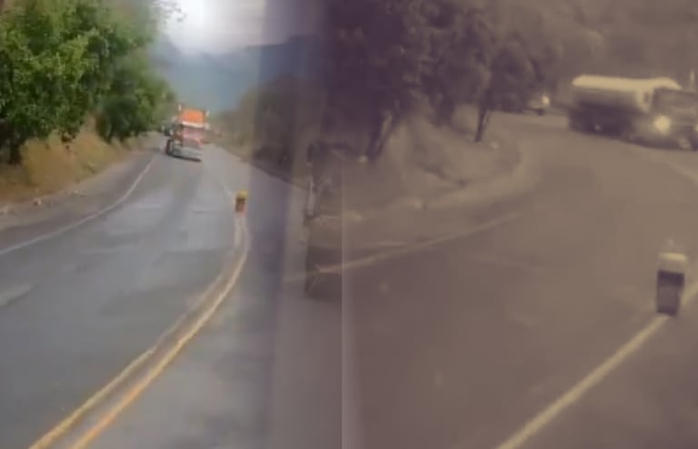 El artefacto, pintado con los colores de la bandera nacional, obligó a las autoridades a restringir el paso.