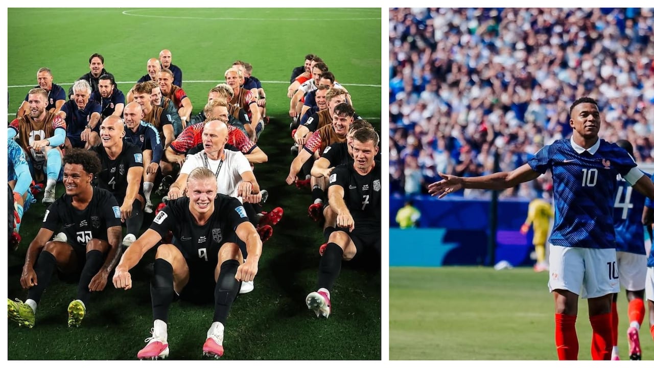 Haaland (Noruega) y Mbappé (Francia) son los referentes de sus selecciones. Además, ambos están en la parte superior de la tabla de goleadores del Mundial (con 4 tantos cada uno).