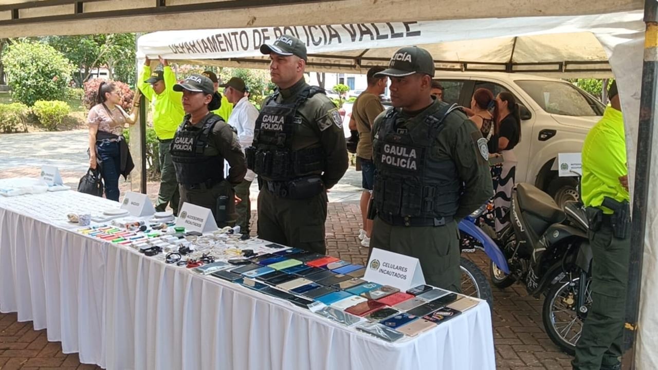 La megatoma permitió la incautación de algunos celulares robados.