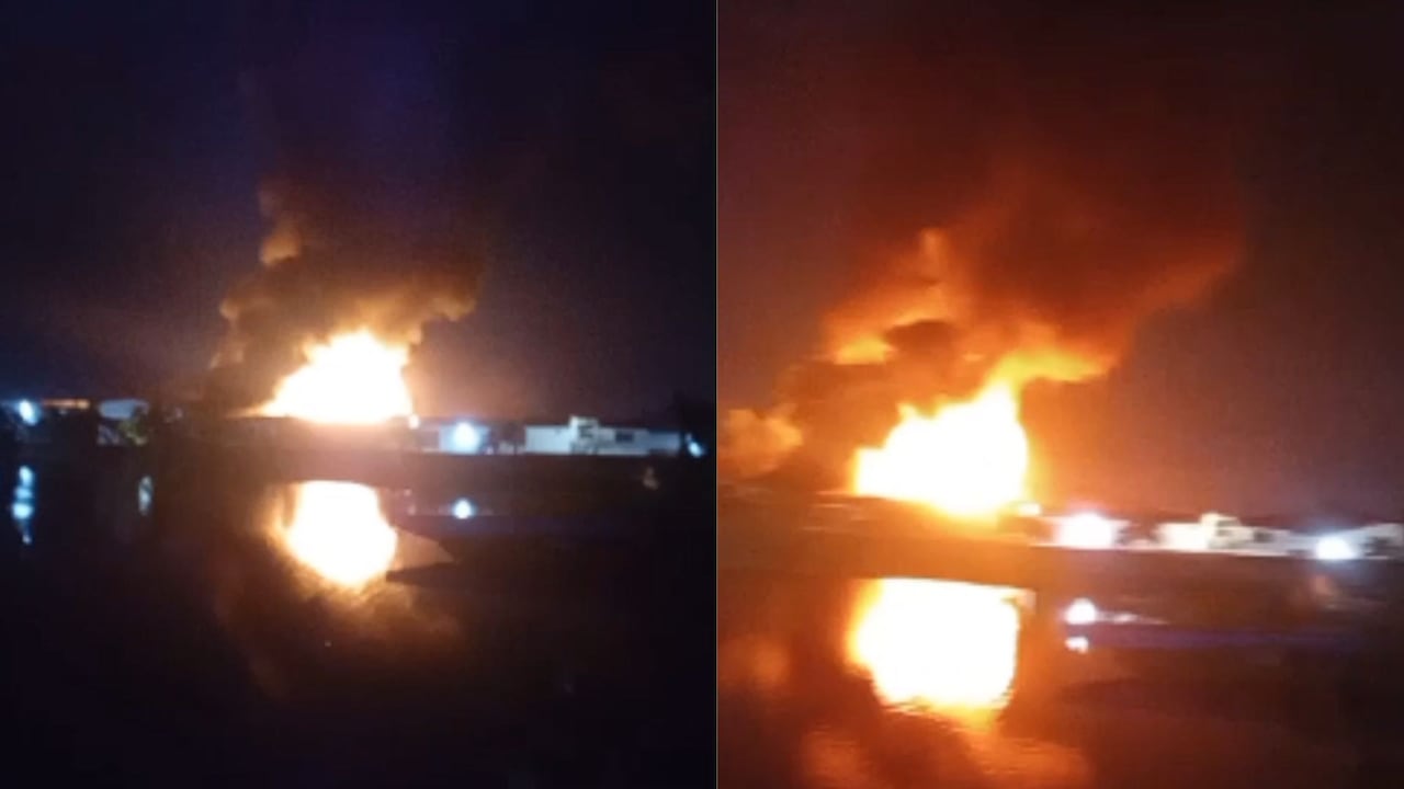 Impactante incendio en zona industrial de Yumbo, Valle del Cauca.