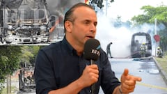 Alejandro Eder se pronuncia ante el bus cargado con explosivos que estalló cerca del Batallón Pichincha en Cali.