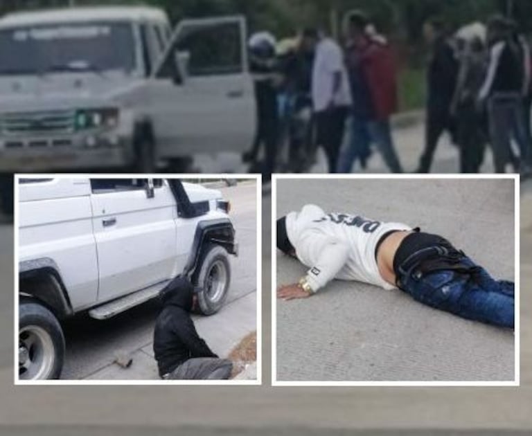 La misma comunidad fue la encargada de interceptar a los dos presuntos delincuentes cuando se movilizaban en un vehículo tipo campero reportado como hurtado.