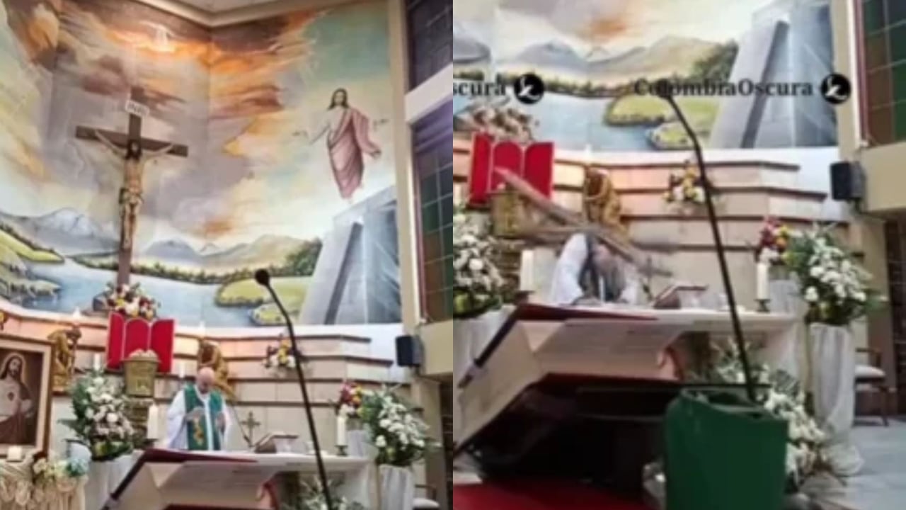 Una pesada cruz de madera se desplomó y le causó la muerte inmediata al sacerdote.