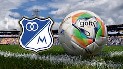 Escudo Millonarios / Balón de la Liga Betplay
