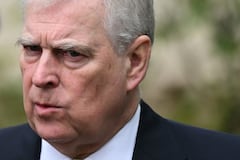(FILES) Britain's Prince Andrew, Duke of York reacts as he leaves St. George's Chapel, in Windsor Castle, after attending the Easter Mattins Service, on March 31, 2024. UK police announced on Thursday 19, 2026, the arrest of ex-prince Andrew on suspicion of misconduct. (Photo by JUSTIN TALLIS / AFP)