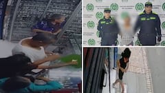 La mujer fue registrada por cámaras de seguridad.