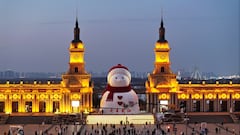 muñeco de nieve gigante viral de Harbin