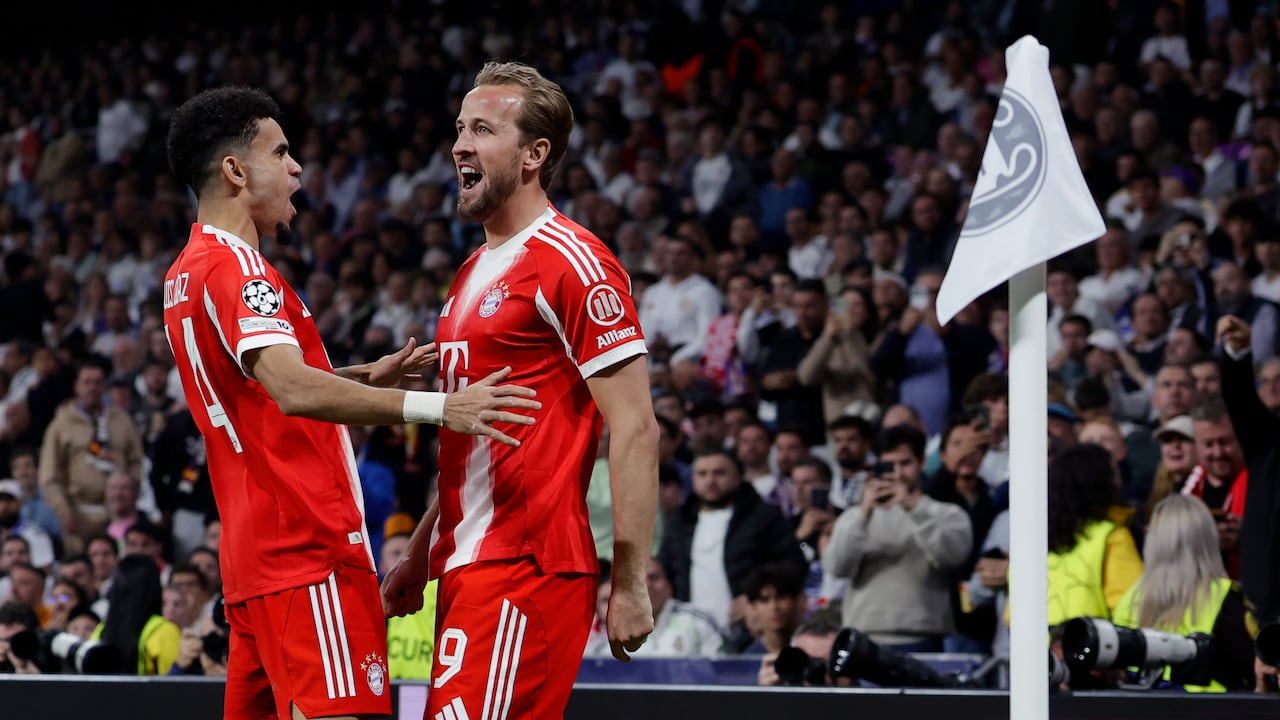 Luis Díaz y Harry Kane, delanteros del equipo 'bávaro'.