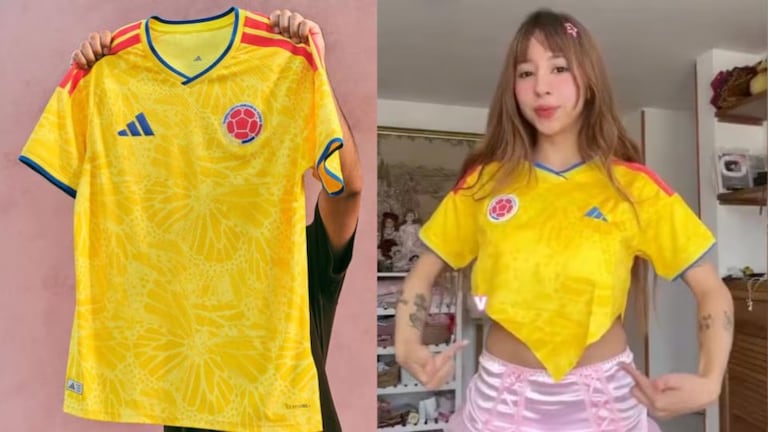 Emily León dividió opiniones en redes al intervenir, a su manera, la camiseta de la Selección Colombia.
