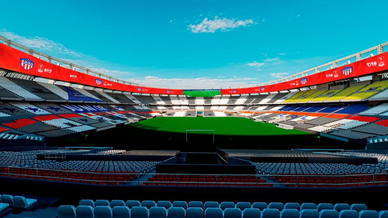 Así quedaría por dentro el Estadio Metropolitano Roberto Meléndez de la ciudad de Barranquilla.