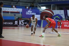 El equipo de Toros del Valle durante un partido de la Liga Profesional de Baloncesto.