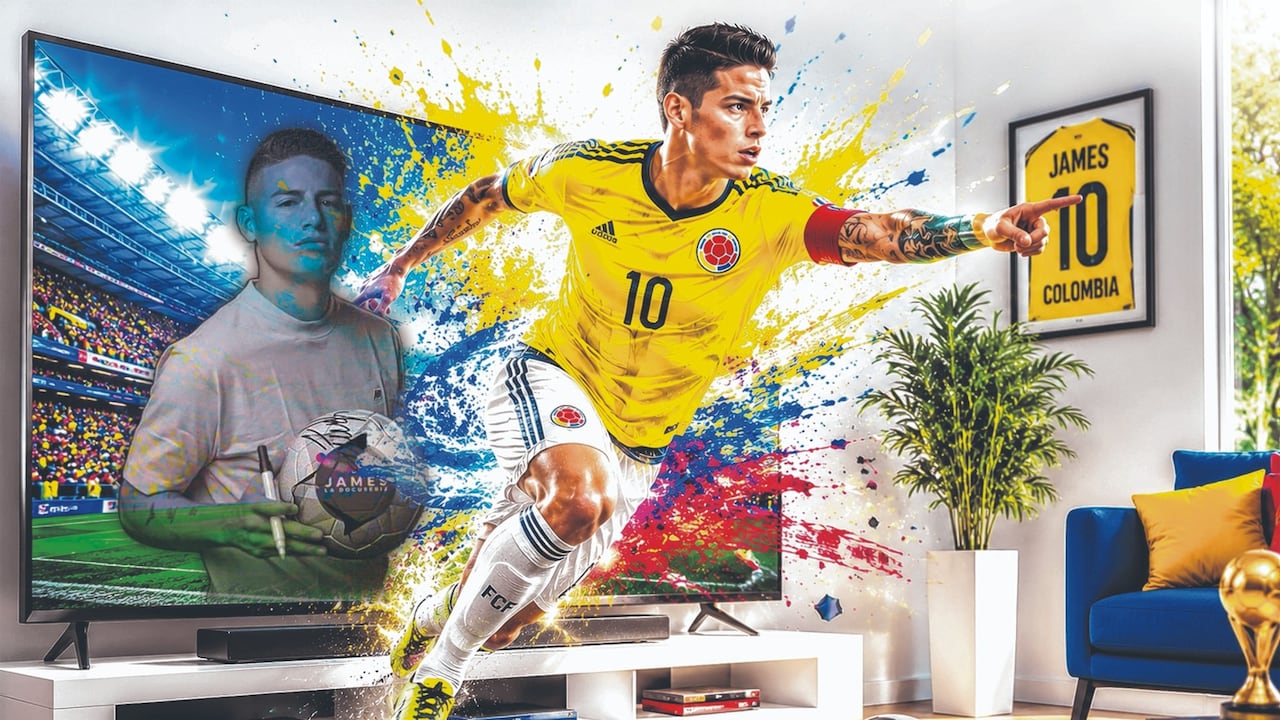 Dirigida por el colombiano Simón Brand y dividida en tres episodios, ‘James’ muestra cómo el futbolista lidió con el rechazo inicial y la exigencia física extrema para poder triunfar.
foto: creada con iA, montaje de el país