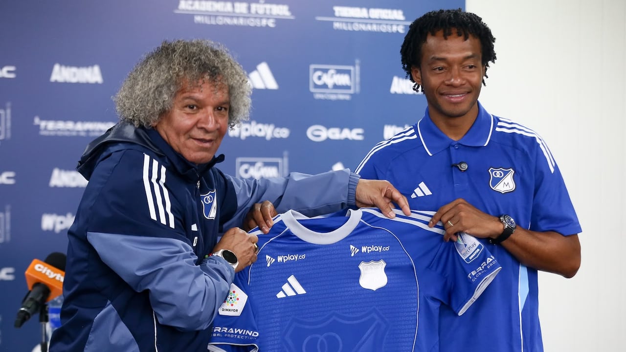 Millonarios presentó a Juan Guillermo Cuadrado como nuevo jugador del club.
