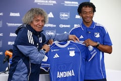 Millonarios presentó a Juan Guillermo Cuadrado como nuevo jugador del club.