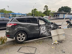 Carro donde se estrelló Freddy Rincón