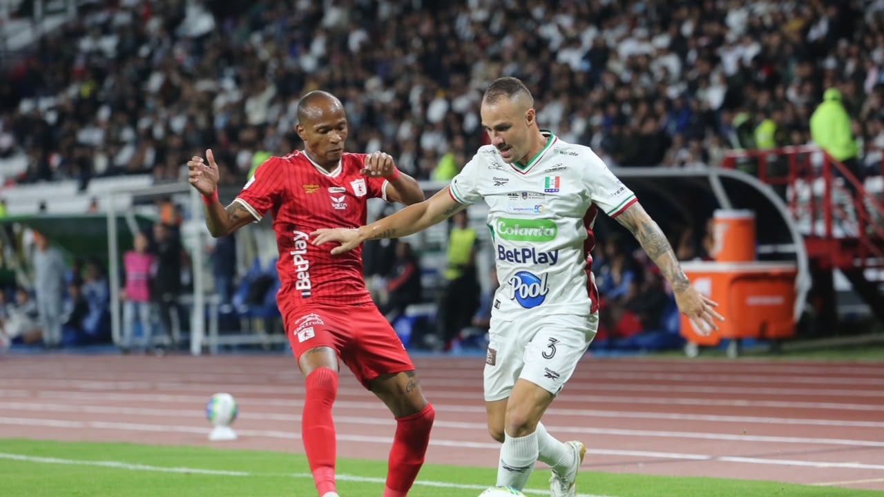 Momento del compromiso de la fecha 3 del segundo semestre de la Liga Colombiana, entre Once Caldas y América de Cali.
