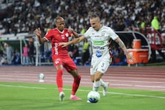 Momento del compromiso de la fecha 3 del segundo semestre de la Liga Colombiana, entre Once Caldas y América de Cali.