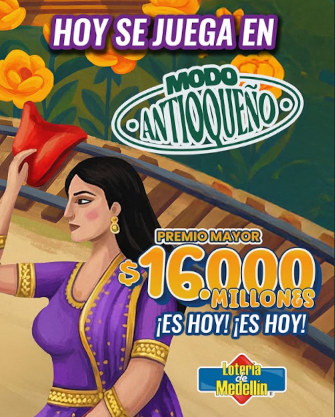 Lotería de Medellín, que puso en juego un premio mayor de $16.000 millones.