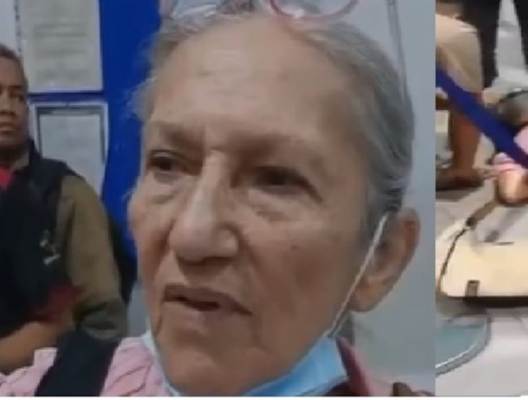 La mujer apareció en video exigiendo la entrega de medicamentos a su EPS.