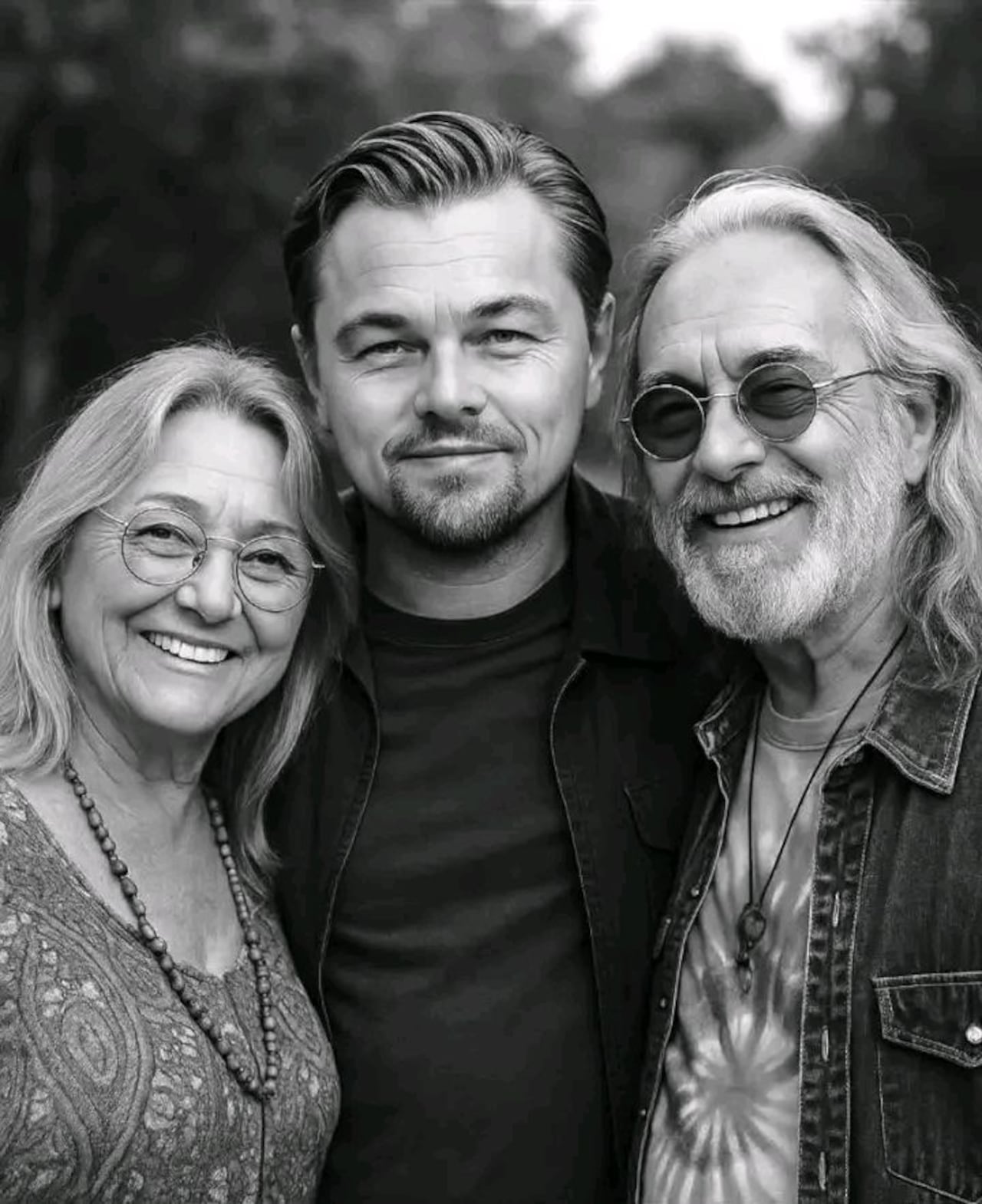 Leonardo DiCaprio con sus padres, quienes más que presionarlo, lo guiaron y acompañaron.