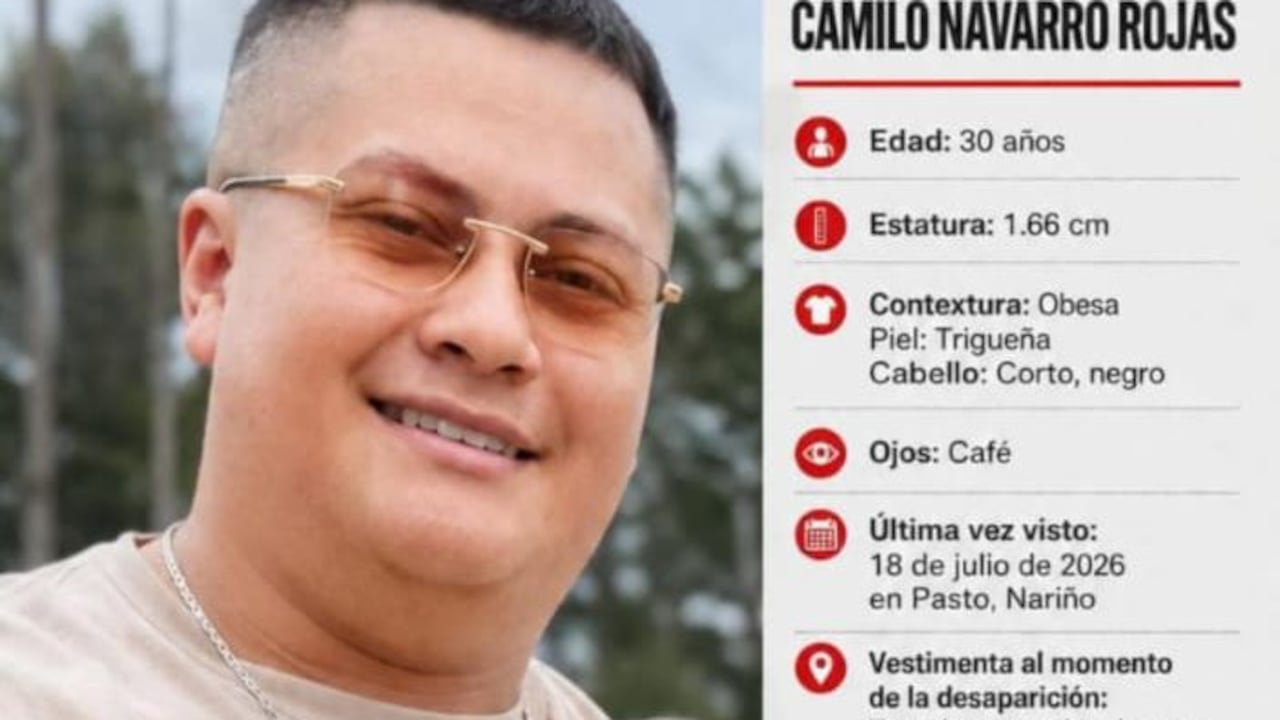 La última vez que vieron a Esteban Camilo Navarro Roja fue el sábado 18 de julio cuando partió de Pasto hacia Cali, indicaron los familiares.