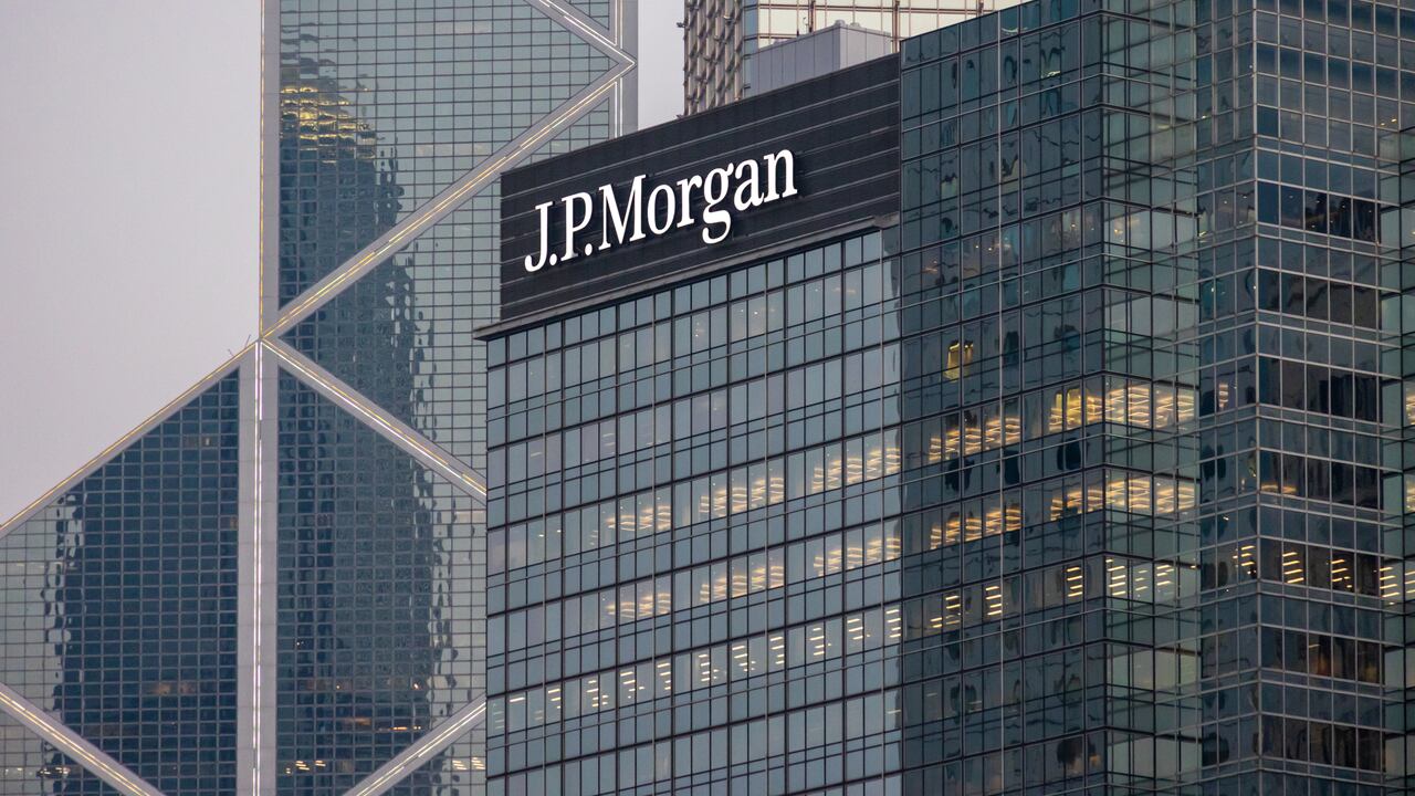 Hong Kong - April 14, 2022 : JP Morgan building is seen in Central financial district, Hong Kong.