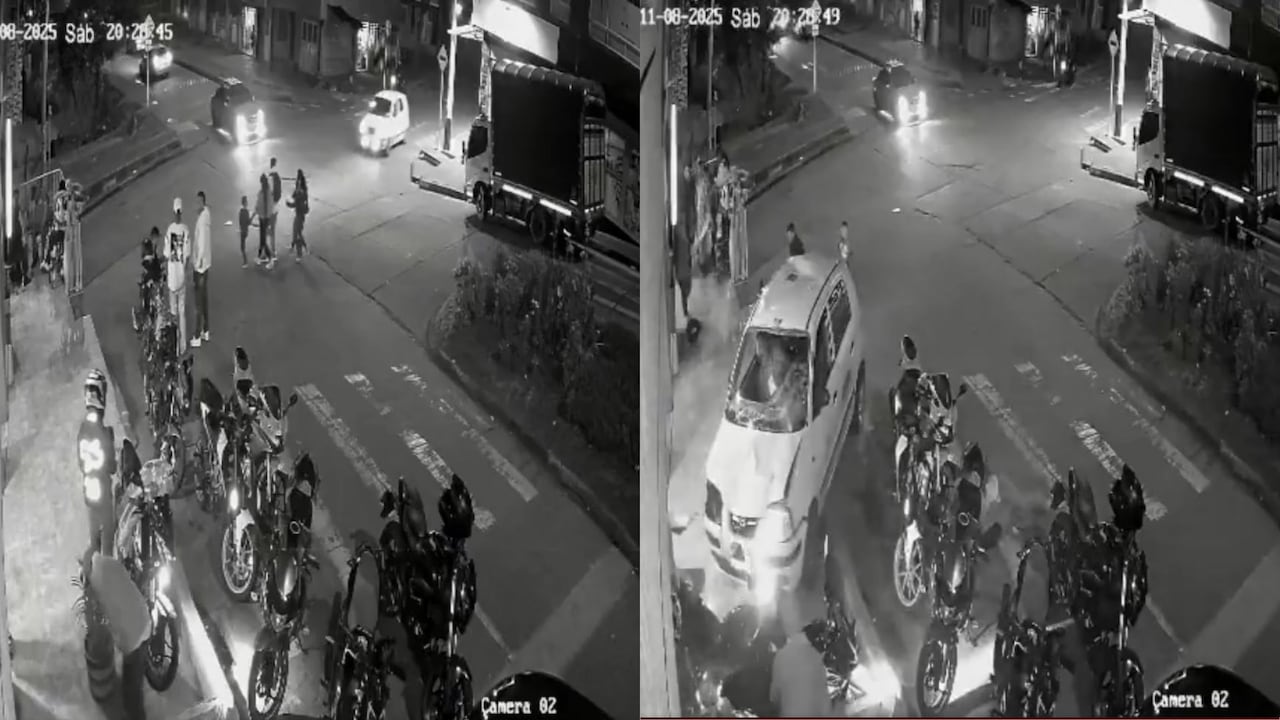 Cámaras de seguridad de la zona evidenciaron el aparatoso accidente.