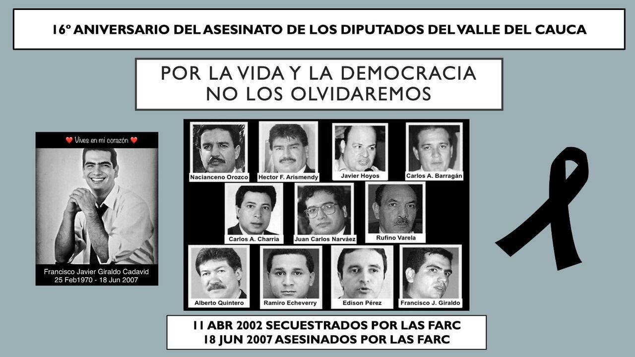 De los 12 diputados secuestrados 11 fueron asesinados hace 16 años