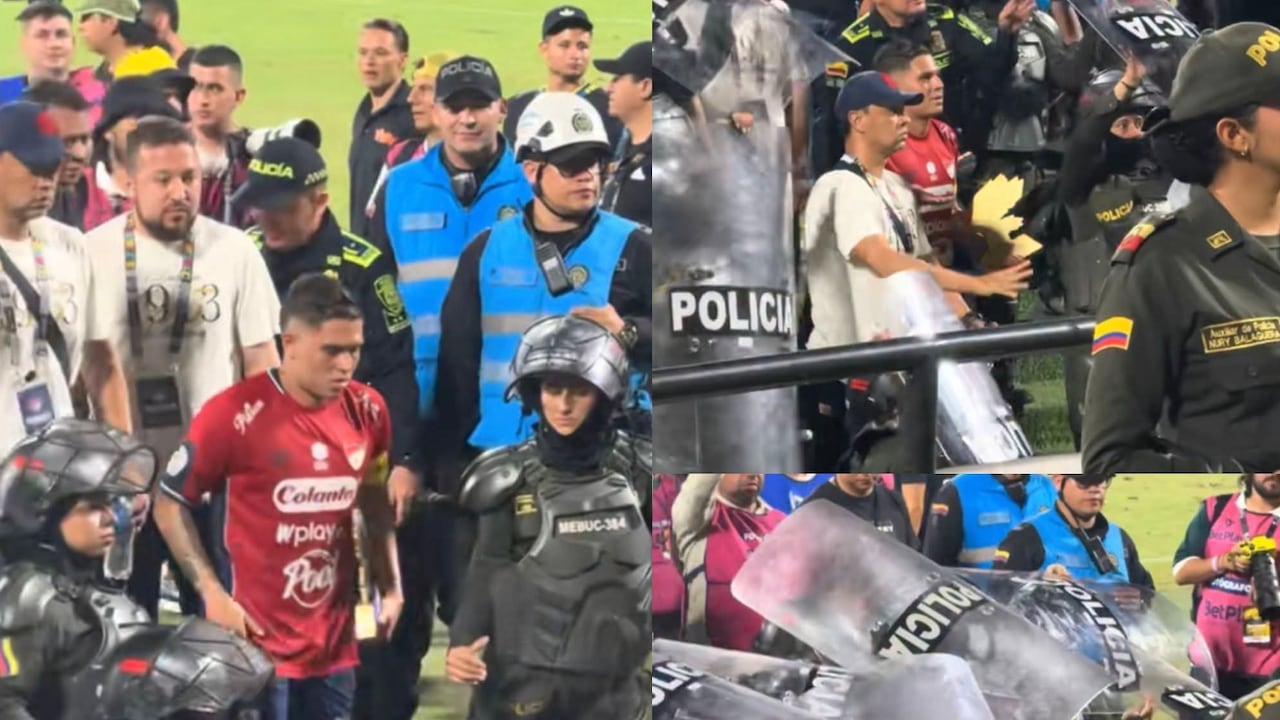 Momento en el que Juan Fernando Quintero se retira del campo de juego.