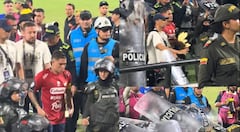 Momento en el que Juan Fernando Quintero se retira del campo de juego.