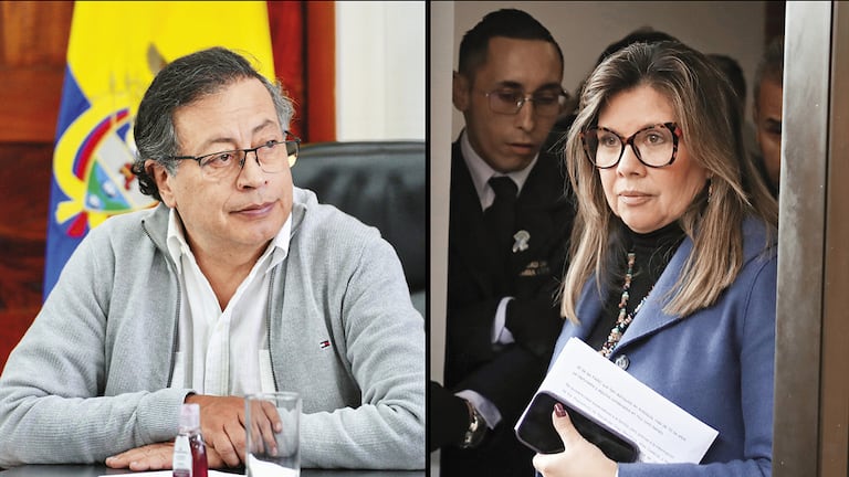 El presidente Gustavo Petro posesionó a Luz Adriana Camargo como fiscal general el 22 de marzo de 2024 en la Casa de Nariño.