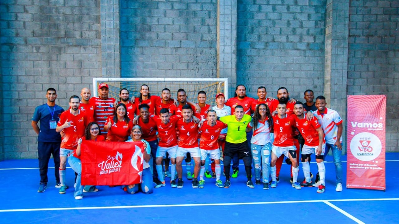 Equipo vallecaucano de futbol sala auditivo.