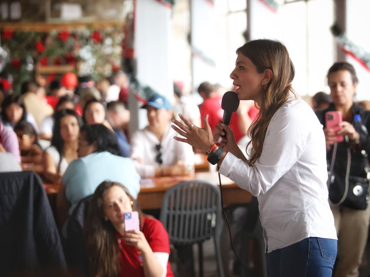 La candidata en un encuentro sobre innovación y gestión pública.