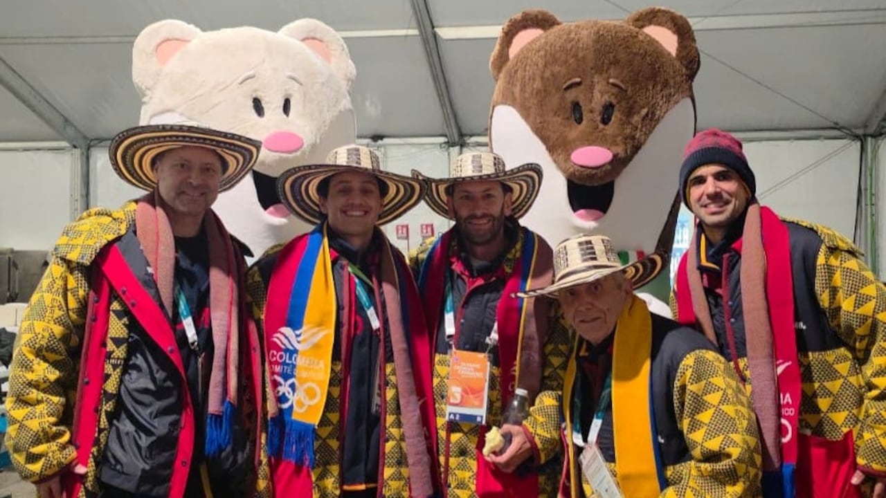 Delegación de Colombia previo a la ceremonia de apertura de los Juegos Olímpicos de Invierno 2026.