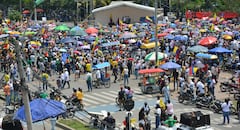 Así fue el panorama en Puerto Rellena durante las marchas de este 1 de mayo en Cali.