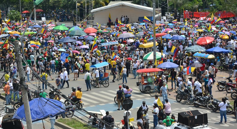 Así fue el panorama en Puerto Rellena durante las marchas de este 1 de mayo en Cali.