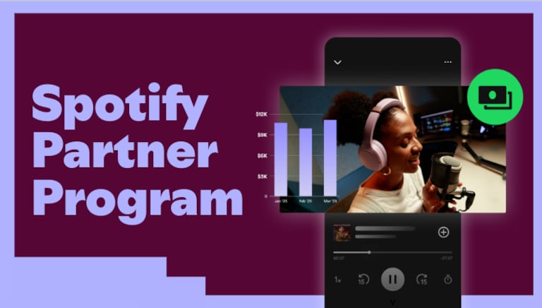 Con el programa de monetización Spotify Partner Program, los creadores pueden obtener ingresos de múltiples fuentes dependiendo del tipo de contenido que se publique.